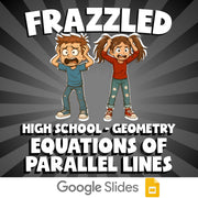 Equations of Parallel Lines FRAZZLED Math Game - No Prep Geometry Review