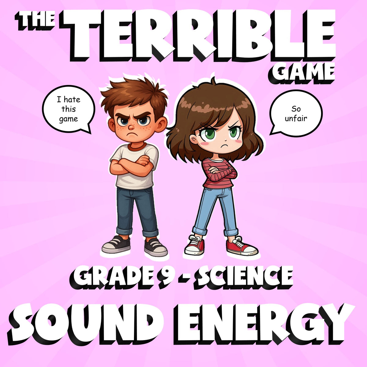 Sound Energy THE TERRIBLE GAME - No Prep Grade 9 Science Review Activity