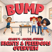 Rights & Freedoms Overview BUMP Socials Game - No Prep Grade 4 Review Activity