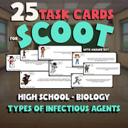 Types of Infectious Agents SCOOT TASK CARDS Science Game - No Prep Biology
