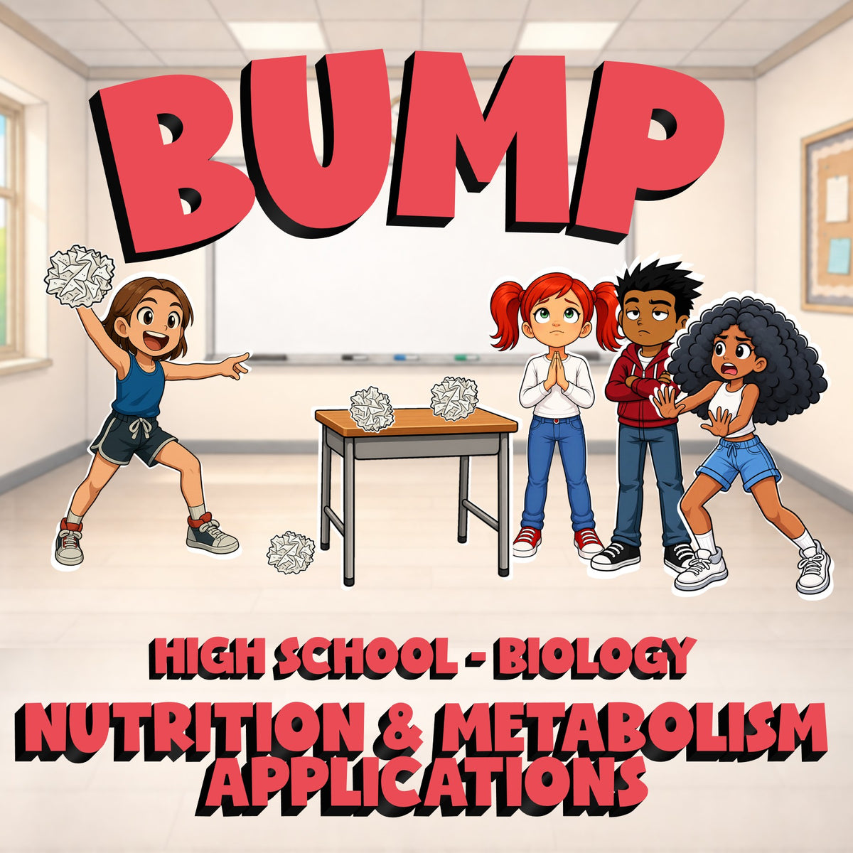 Nutrition & Metabolism Applications BUMP Science Game - No Prep Biology Review