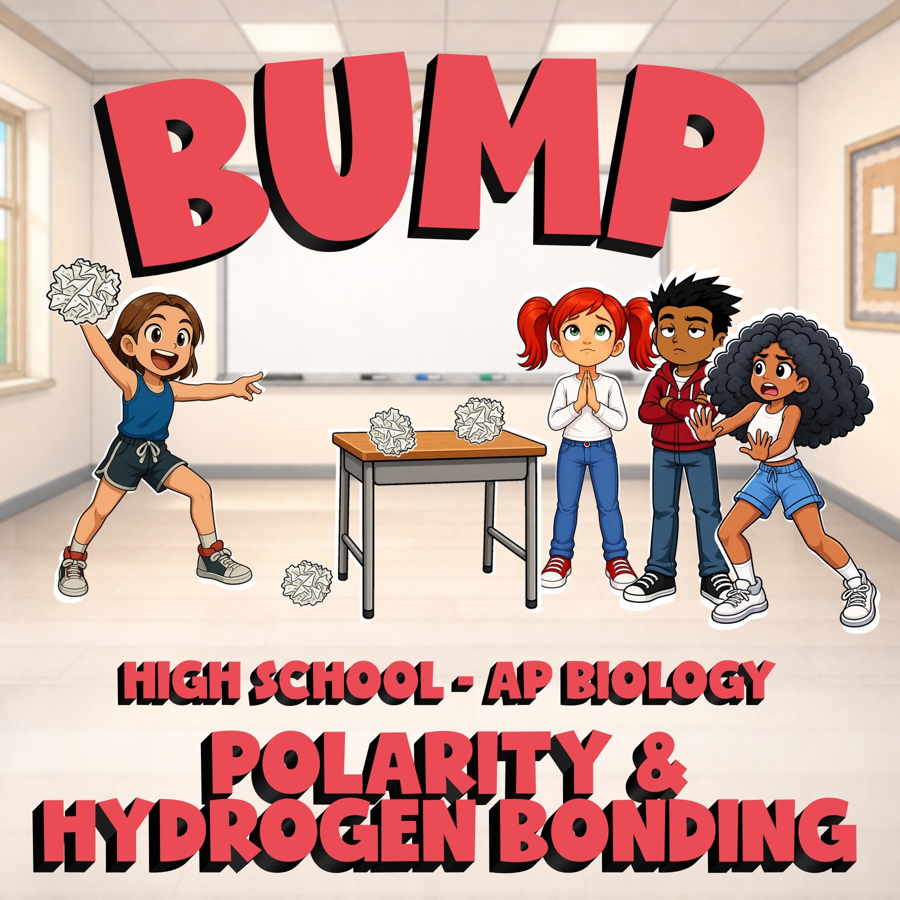 Polarity & Hydrogen Bonding BUMP Science Game - No Prep AP Biology Review