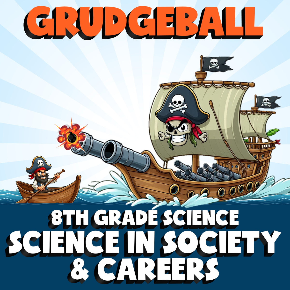Science in Society & Careers GRUDGEBALL Science Game - No Prep Grade 8 Review