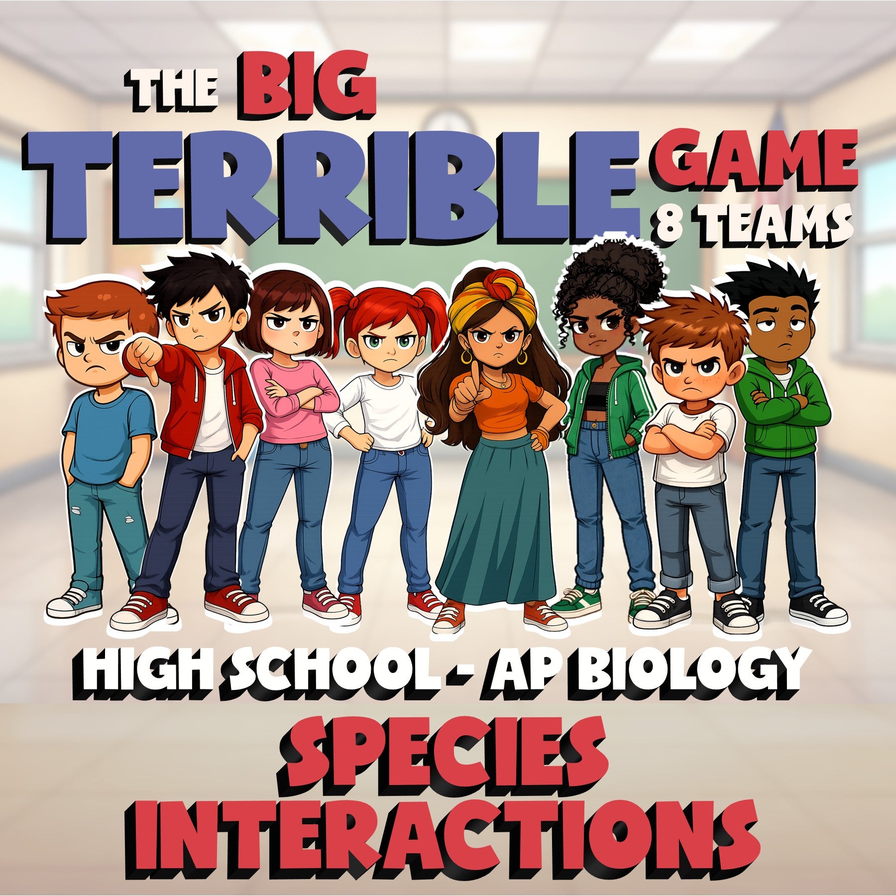 Species Interactions BIG TERRIBLE GAME - No Prep AP Biology Science Review