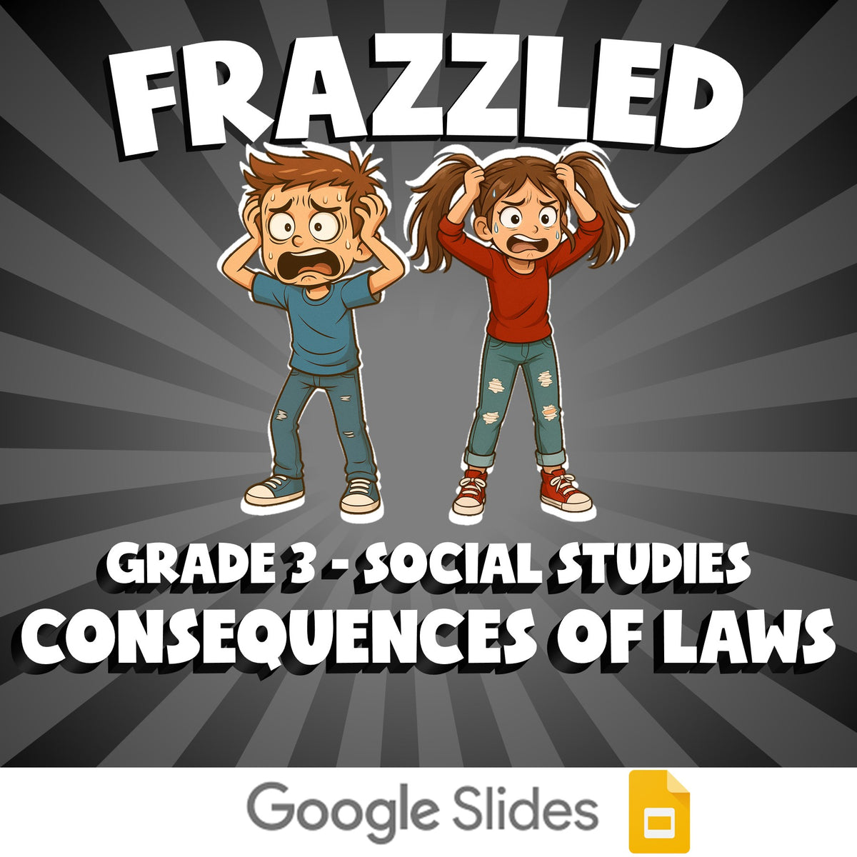 Consequences of Laws FRAZZLED Socials Game - No Prep Grade 3 Review Activity