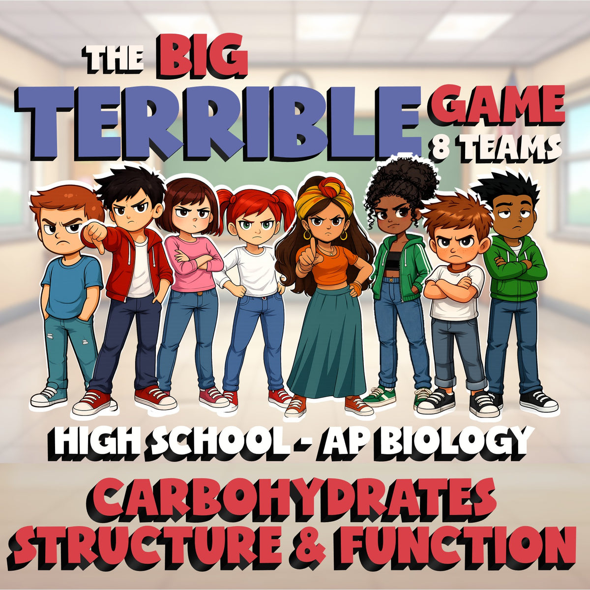 Carbohydrates Structure & Function BIG TERRIBLE GAME - AP Biology Science Review