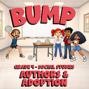 Authors & Adoption BUMP Socials Game - No Prep Grade 4 Review Activity