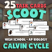Calvin Cycle SCOOT TASK CARDS Science Game - No Prep AP Biology Review Activity