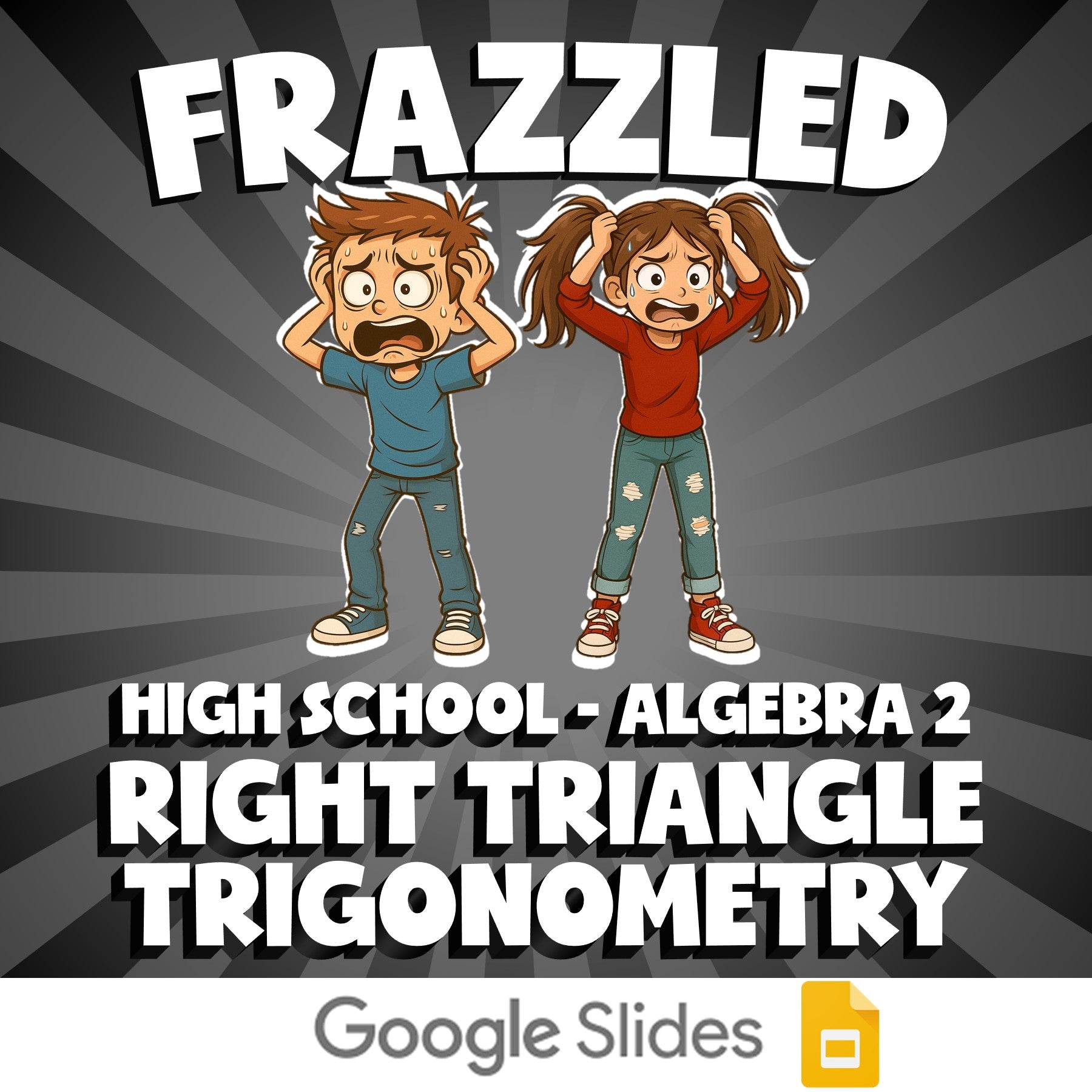 Right Triangle Trigonometry FRAZZLED Math Game - No Prep Algebra 2 Review