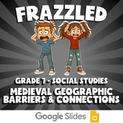 Medieval Geographic Barriers & Connections FRAZZLED Socials Game - Grade 7