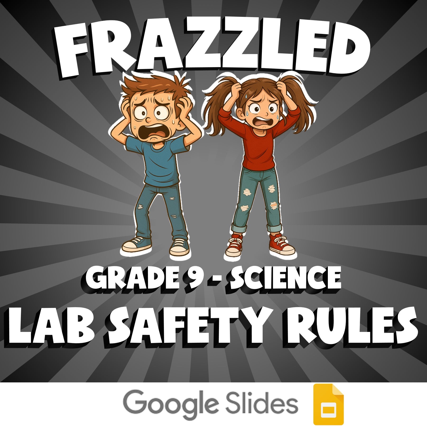 Lab Safety Rules FRAZZLED Science Game - No Prep Grade 9 Review Activity