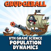 Population Dynamics GRUDGEBALL Science Game - No Prep Grade 8 Review Activity