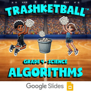 Algorithms TRASHKETBALL Science Game - No Prep Grade 4 Review Activity