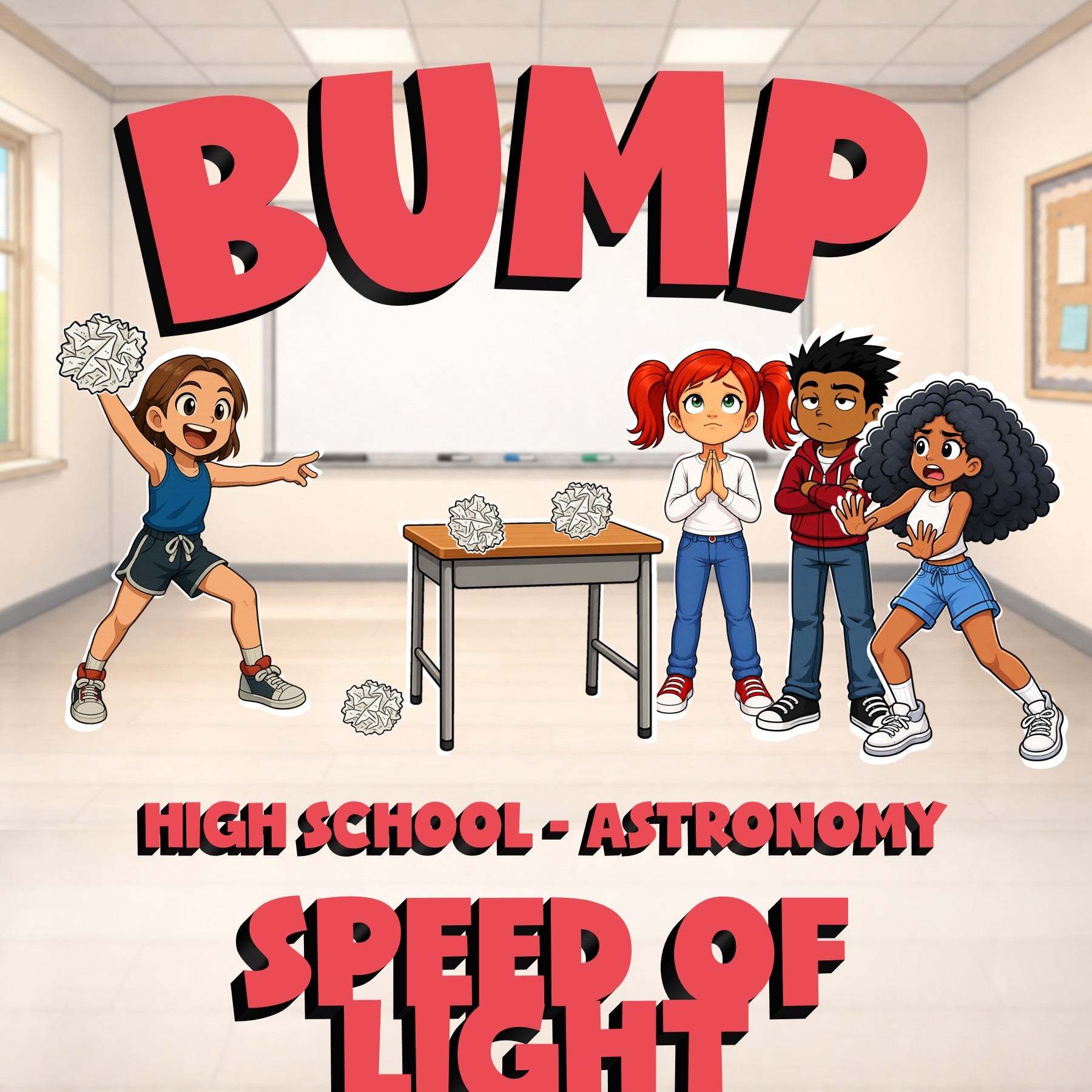 Speed of Light BUMP Science Game - No Prep Astronomy Review Activity