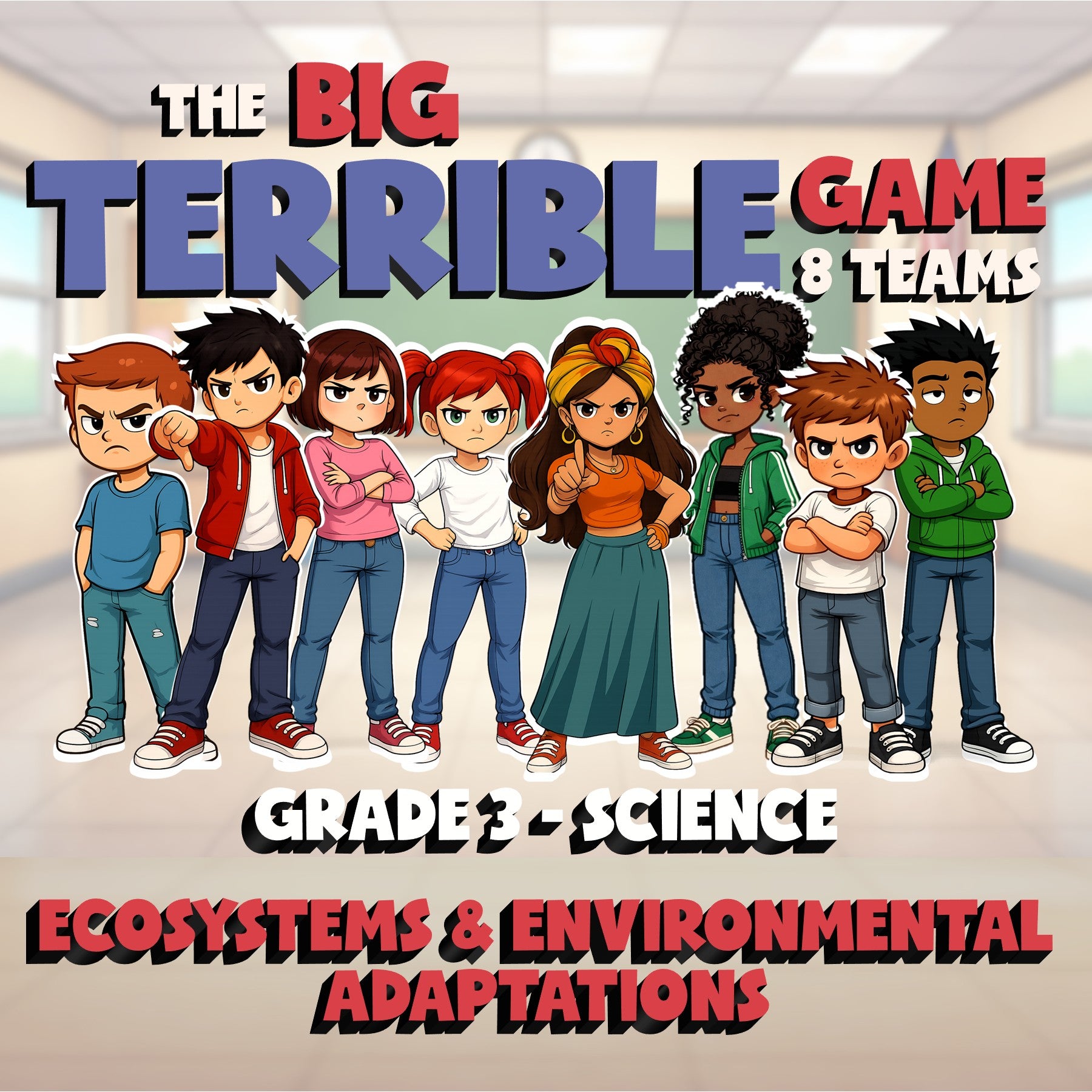 Ecosystems & Environmental Adaptations BIG TERRIBLE GAME - Grade 3 Science