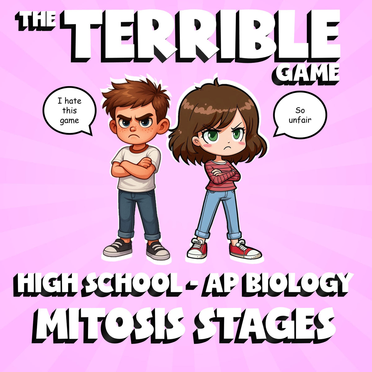 Mitosis Stages THE TERRIBLE GAME - No Prep AP Biology Science Review Activity
