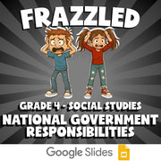 National Government Responsibilities FRAZZLED Socials Game - No Prep Grade 4
