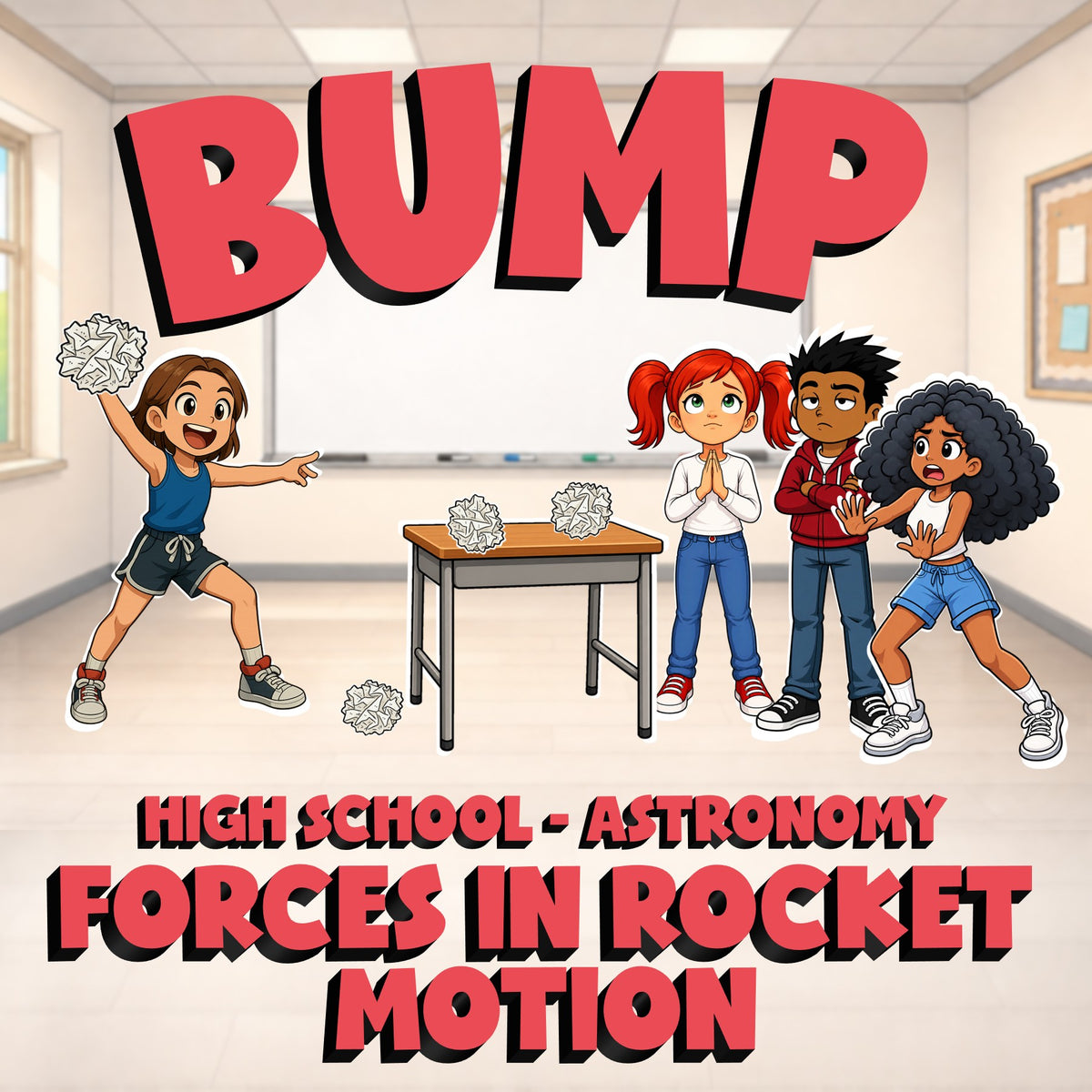 Forces in Rocket Motion BUMP Science Game - No Prep Astronomy Review Activity