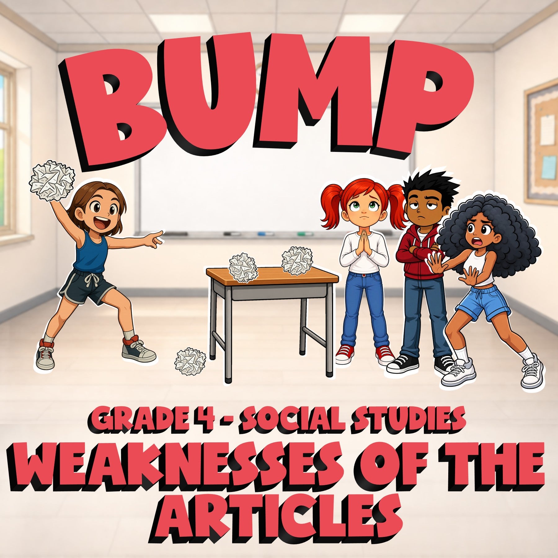 Weaknesses of the Articles BUMP Socials Game - No Prep Grade 4 Review Activity