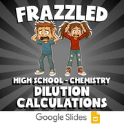 Dilution Calculations FRAZZLED Science Game - No Prep Chemistry Review Activity