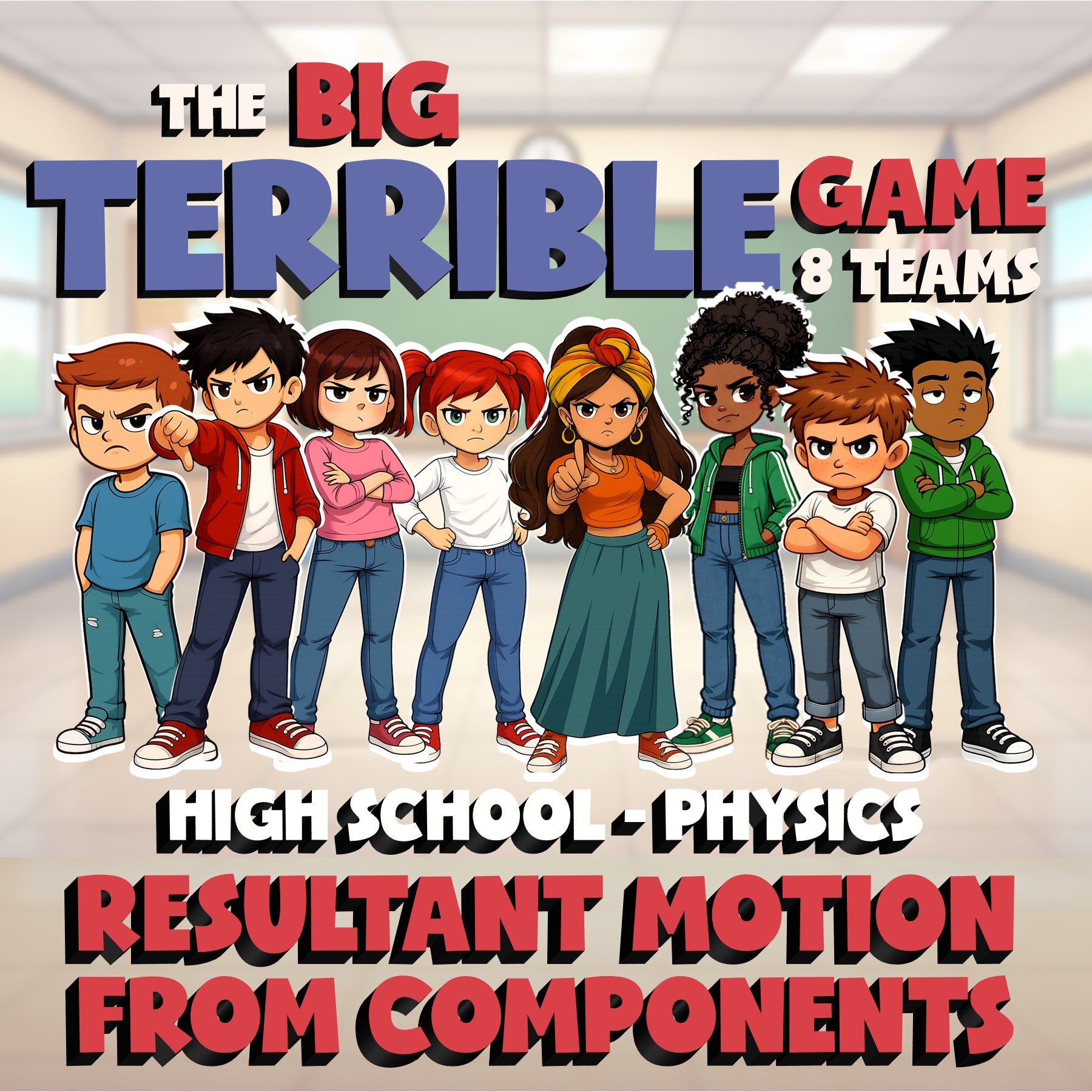 Resultant Motion from Components BIG TERRIBLE GAME - Physics Science Review