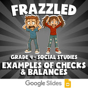 Examples of Checks & Balances FRAZZLED Socials Game - No Prep Grade 4 Review