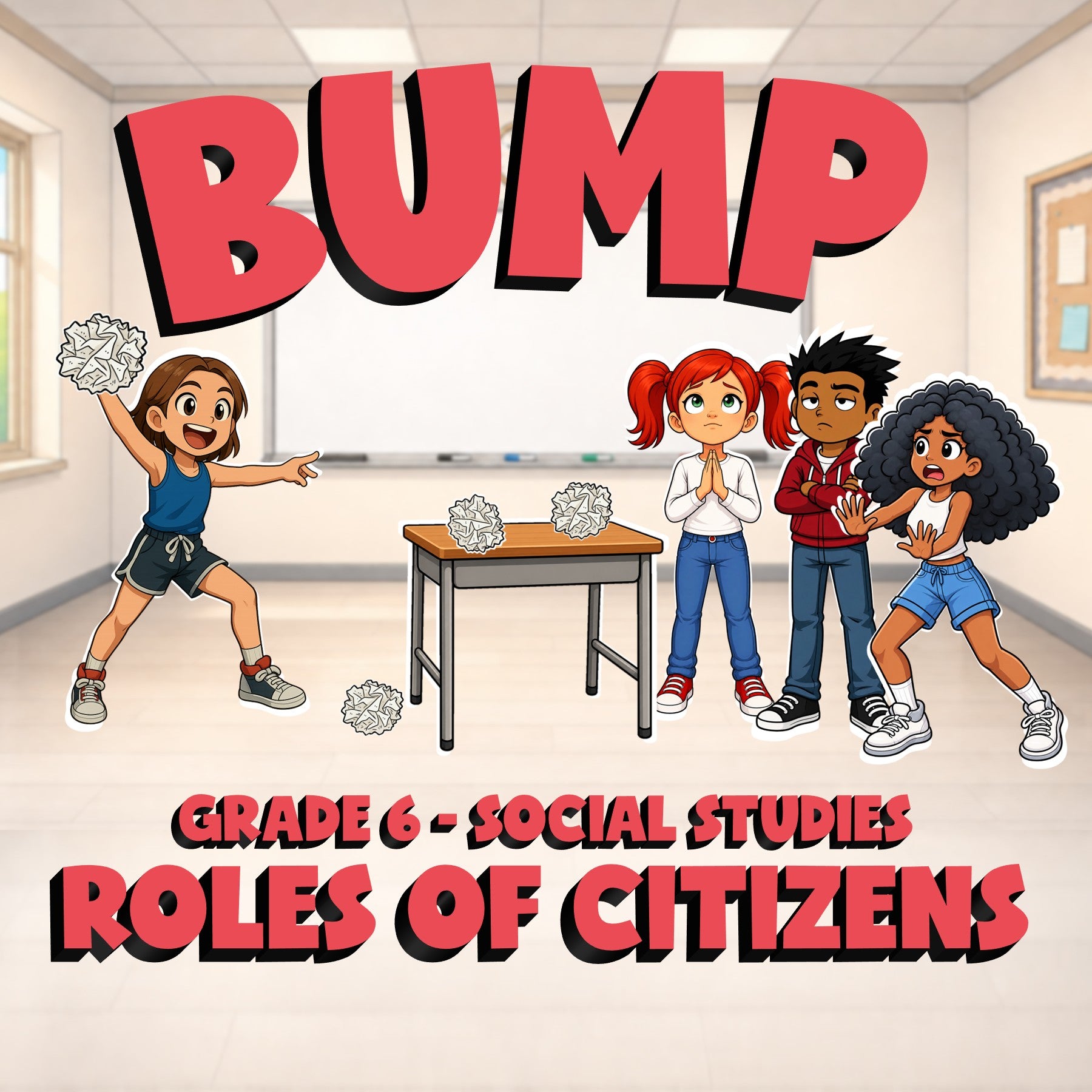 Roles of Citizens BUMP Socials Game - No Prep Grade 6 Review Activity