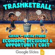 Economic Decisions & Opportunity Cost TRASHKETBALL Socials Game - Grade 4