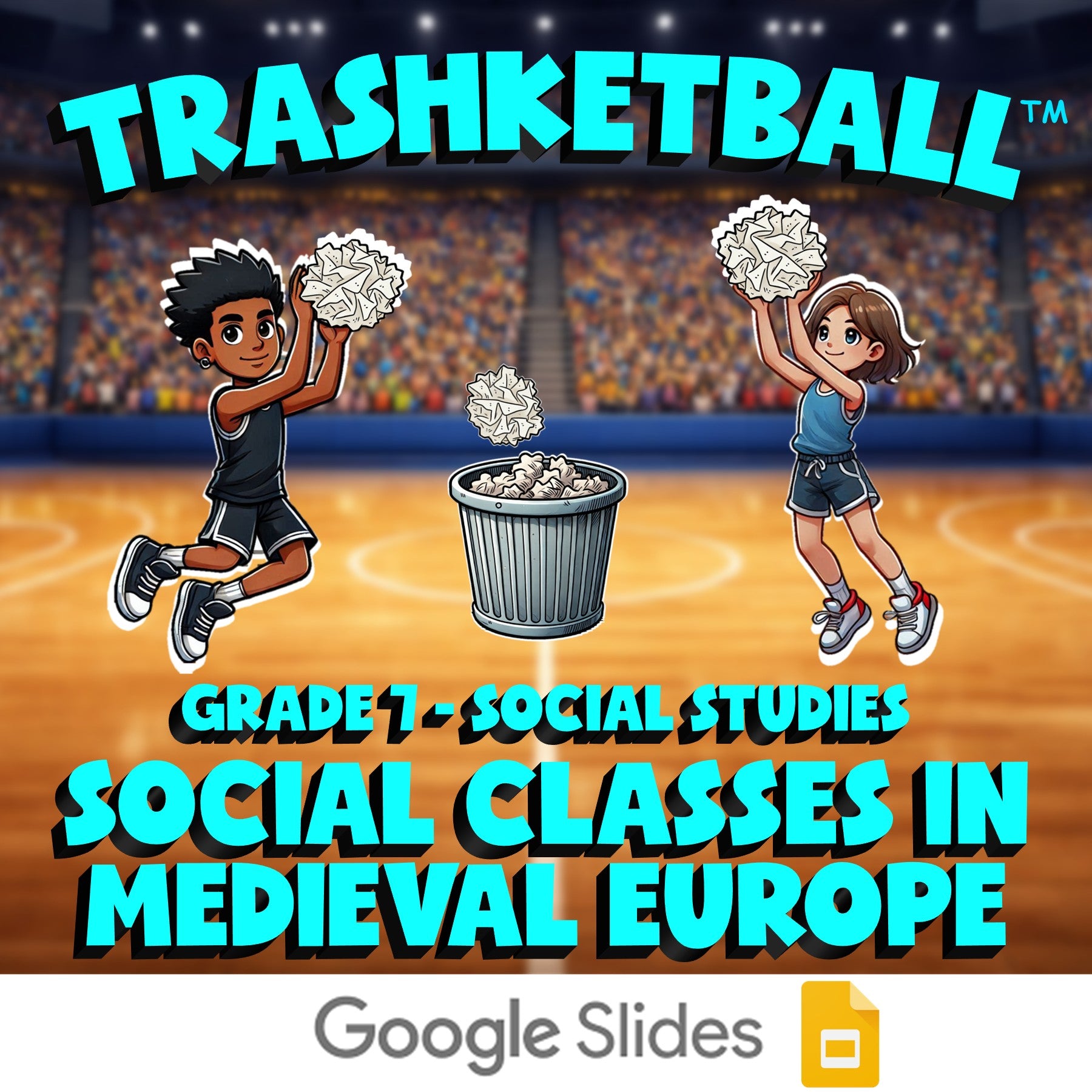 Social Classes in Medieval Europe TRASHKETBALL Socials Game - No Prep Grade 7