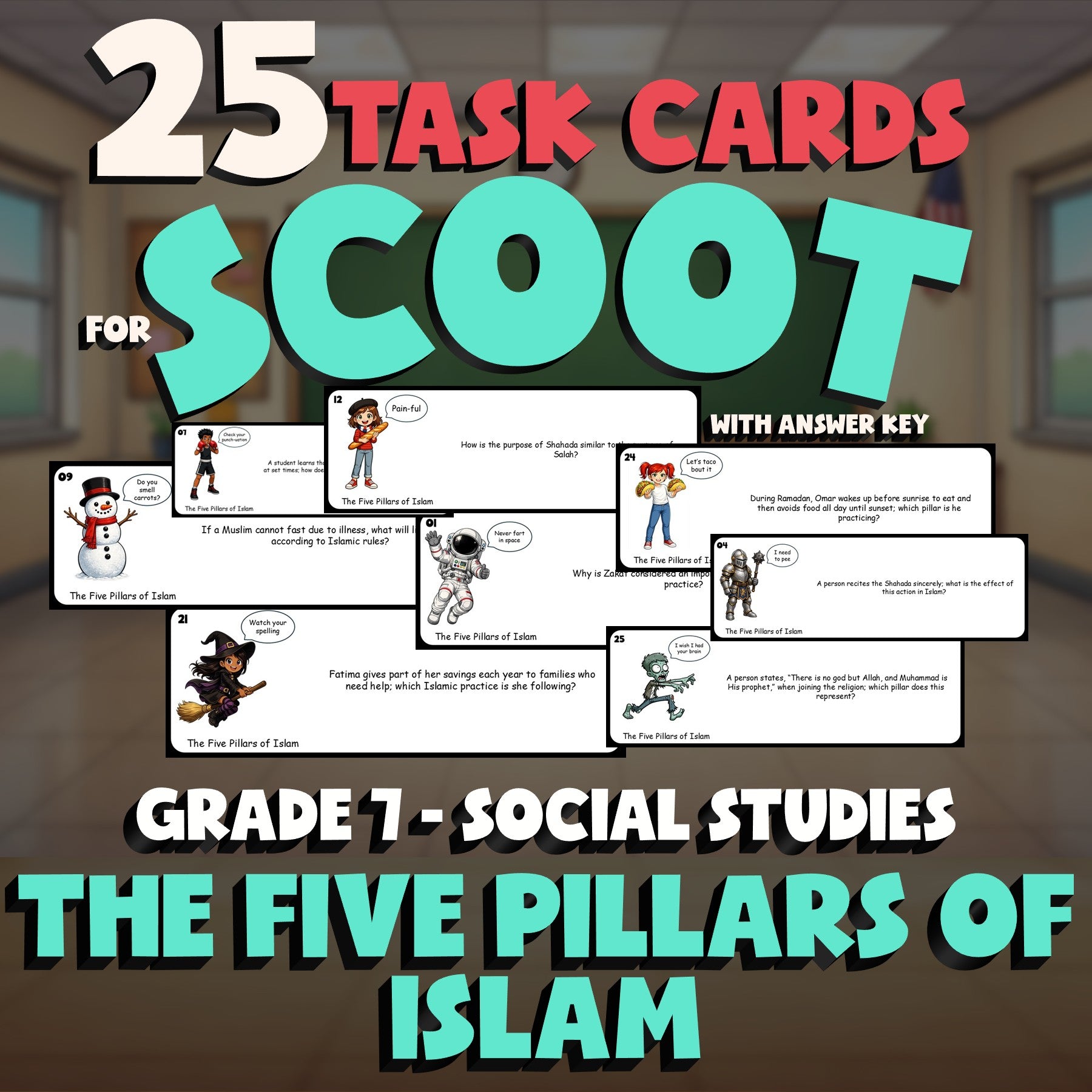 The Five Pillars of Islam SCOOT TASK CARDS Socials Game - No Prep Grade 7 Review