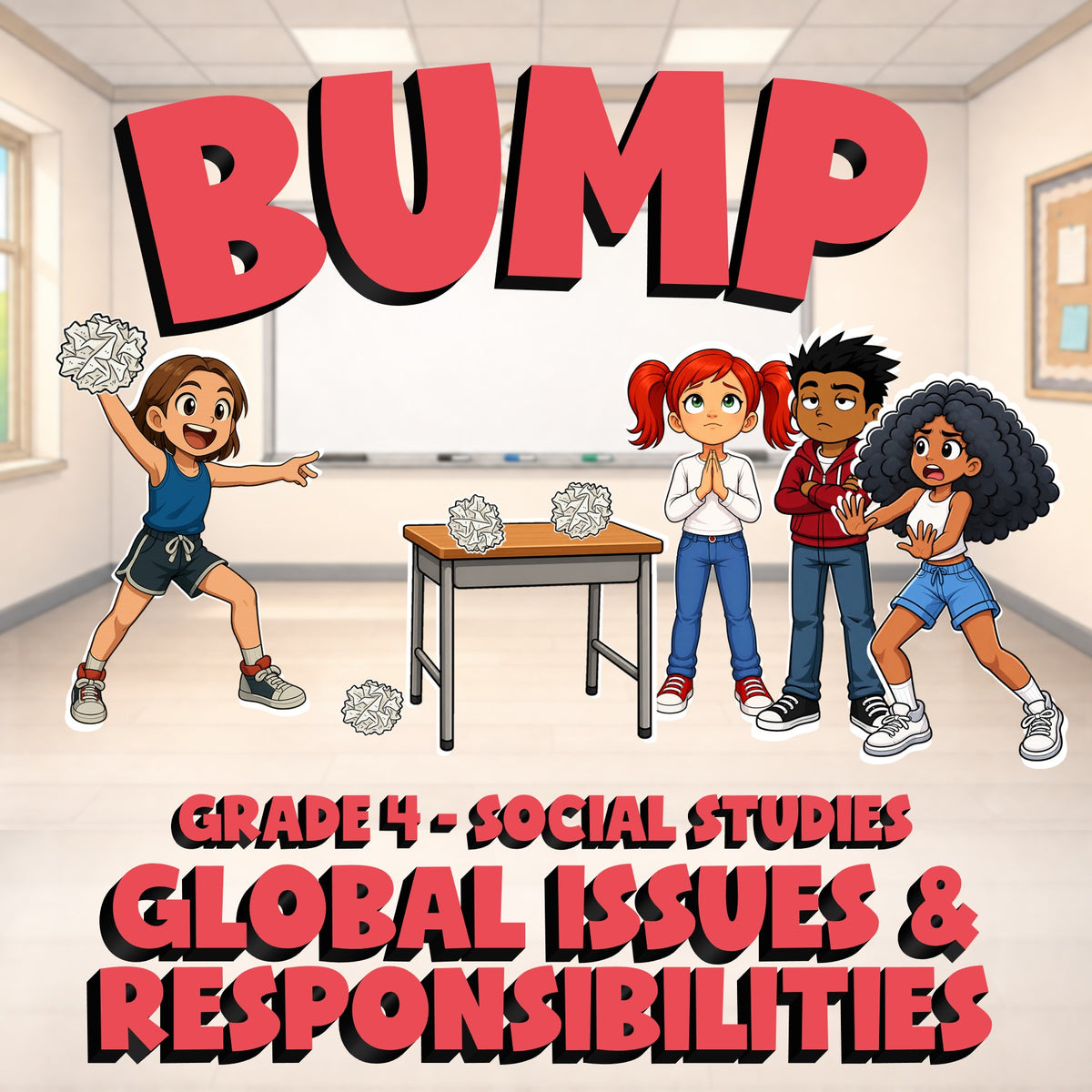 Global Issues & Responsibilities BUMP Socials Game - No Prep Grade 4 Review