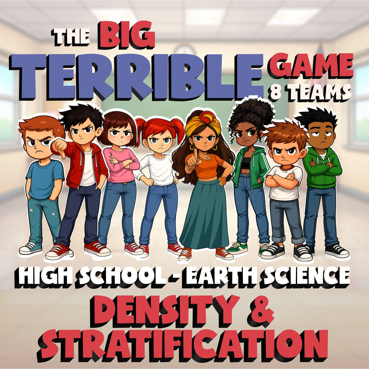Density & Stratification BIG TERRIBLE GAME - No Prep Earth Science Review