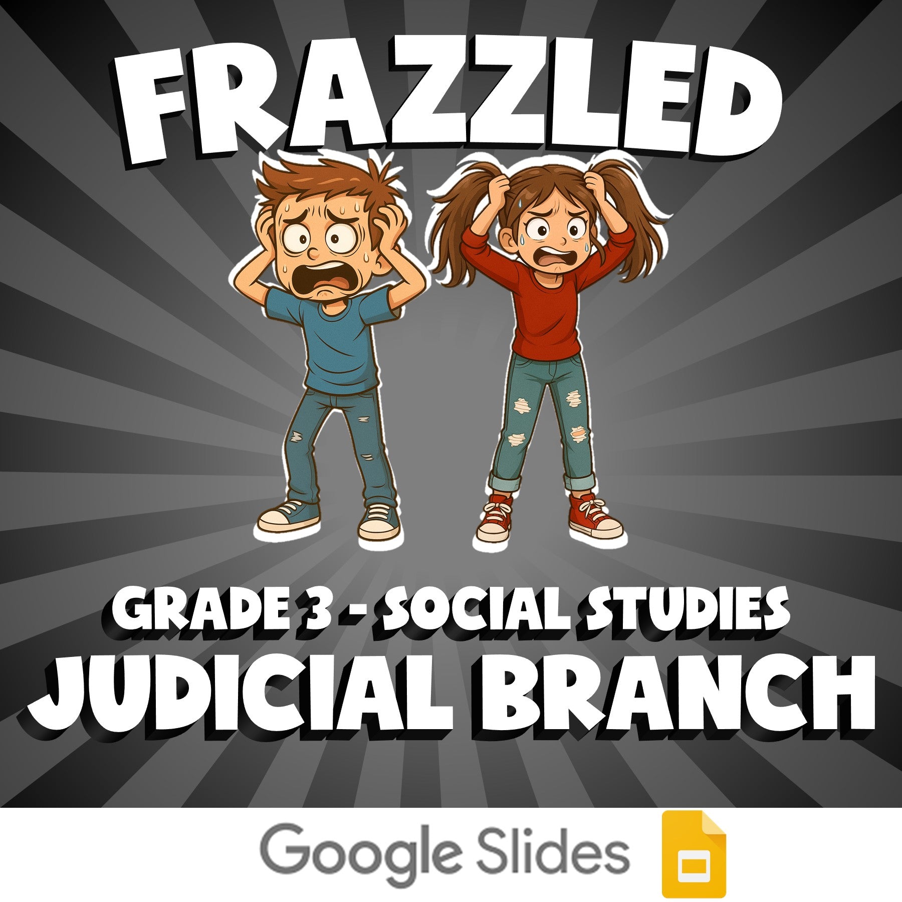 Judicial Branch FRAZZLED Socials Game - No Prep Grade 3 Review Activity