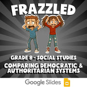Comparing Democratic & Authoritarian Systems FRAZZLED Socials Game - Grade 8