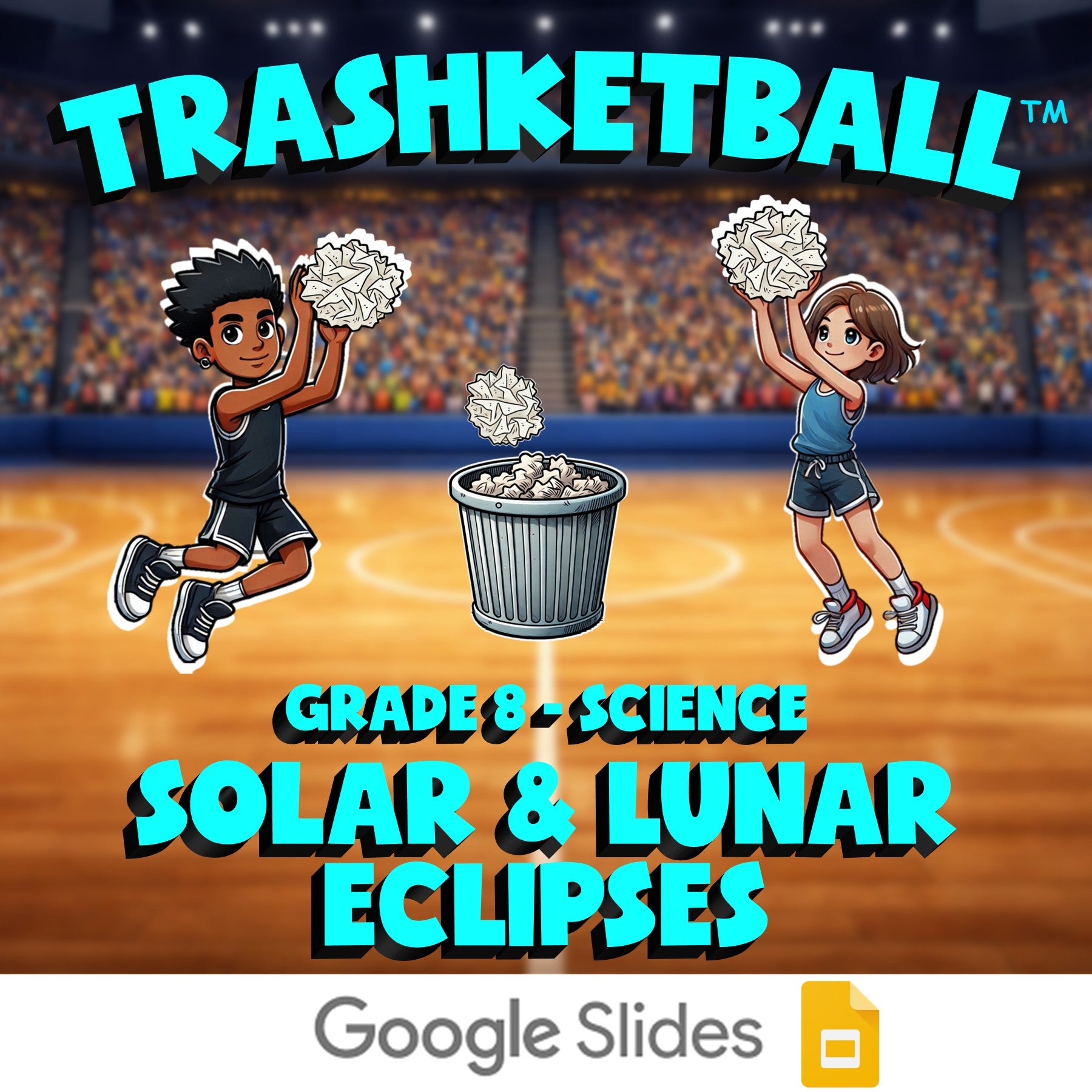 Solar & Lunar Eclipses TRASHKETBALL Science Game - No Prep Grade 8 Review