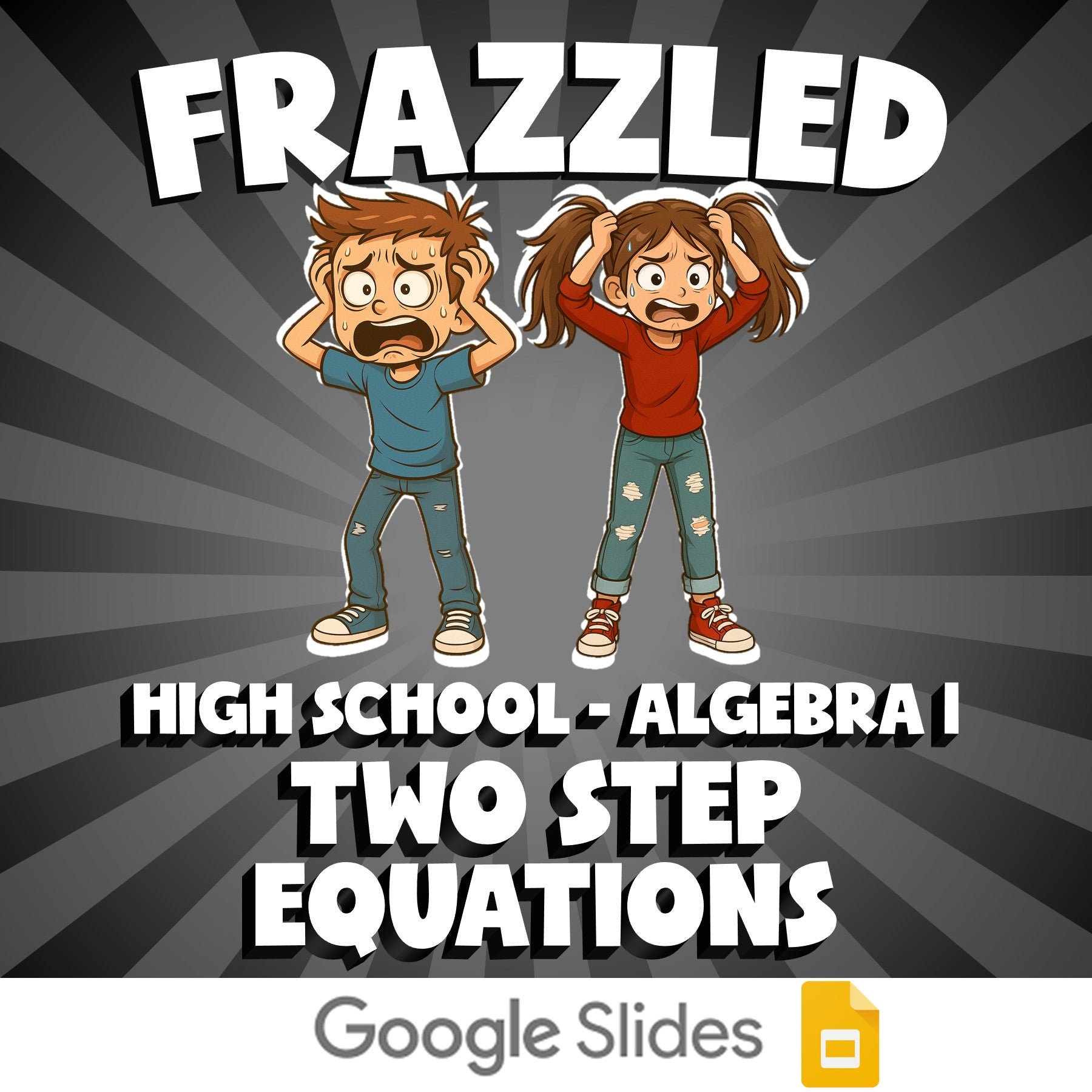 Two Step Equations FRAZZLED Math Game - No Prep Algebra 1 Review Activity