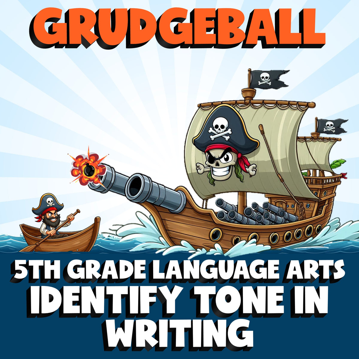 Identify Tone in Writing GRUDGEBALL ELA Game - No Prep Grade 5 Review Activity