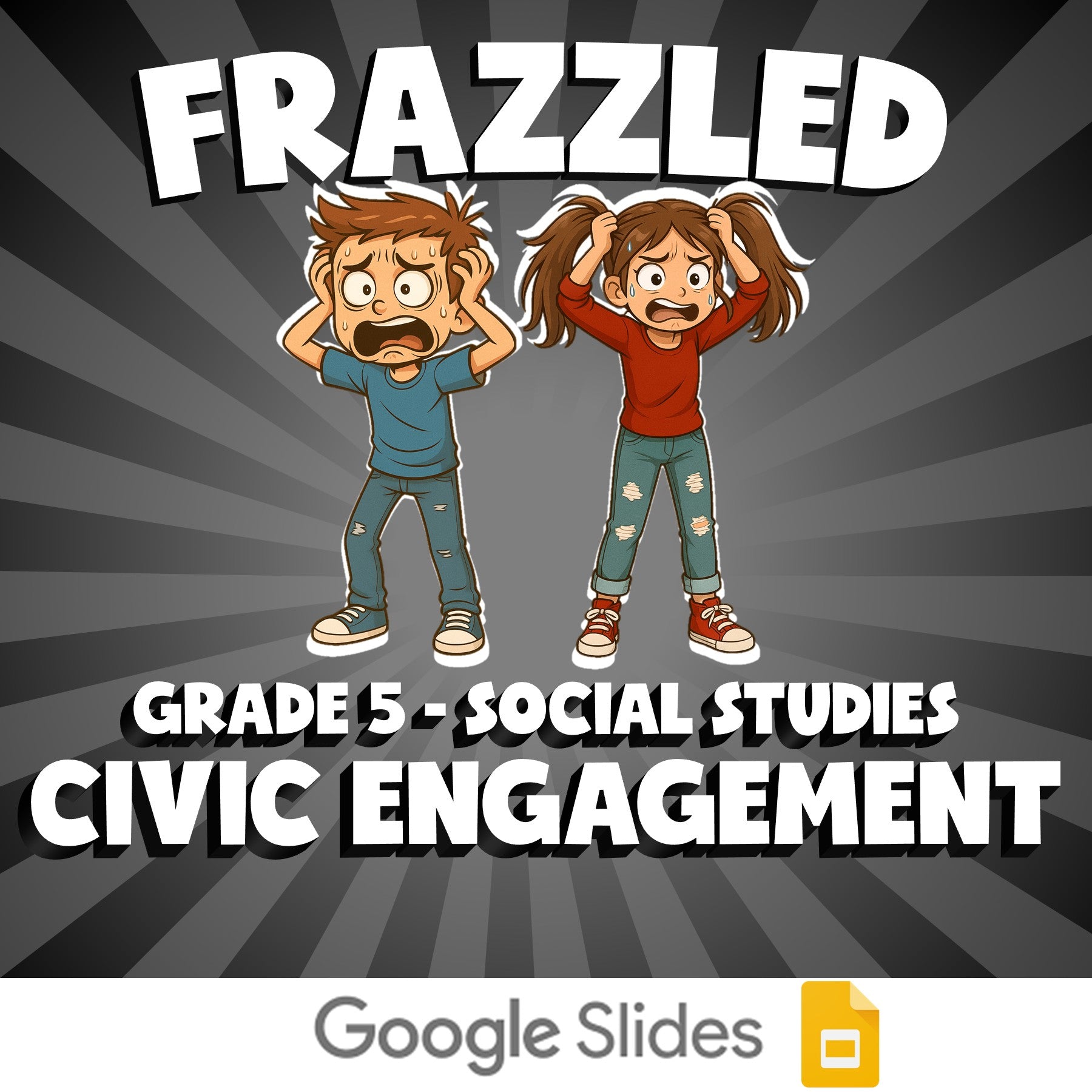 Civic Engagement FRAZZLED Socials Game - No Prep Grade 5 Review Activity