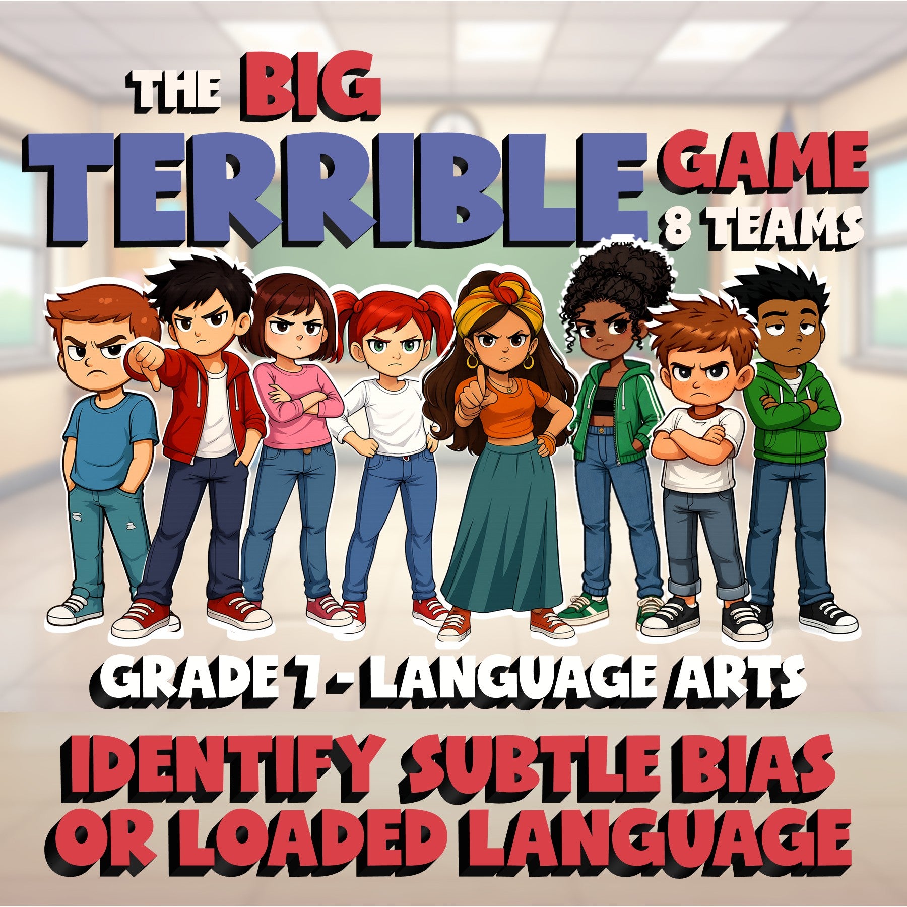 Identify Subtle Bias or Loaded Language BIG TERRIBLE GAME - Grade 7 ELA Review