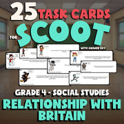 Relationship with Britain SCOOT TASK CARDS Socials Game - No Prep Grade 4 Review