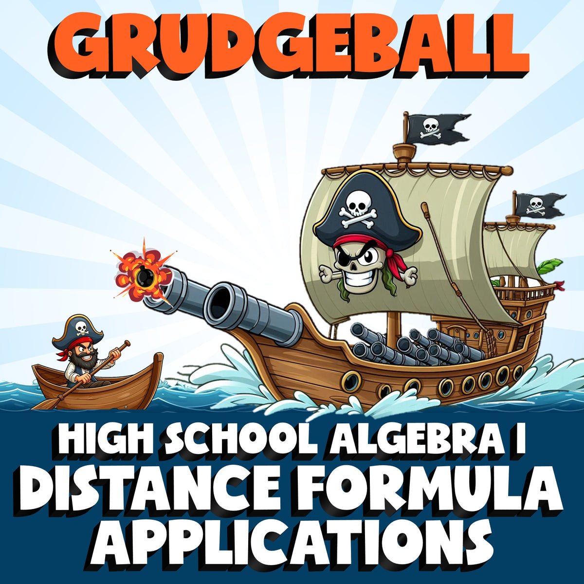 Distance Formula Applications GRUDGEBALL Math Game - No Prep Algebra 1 Review