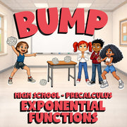 Exponential Functions BUMP Math Game - No Prep PreCalculus Review Activity