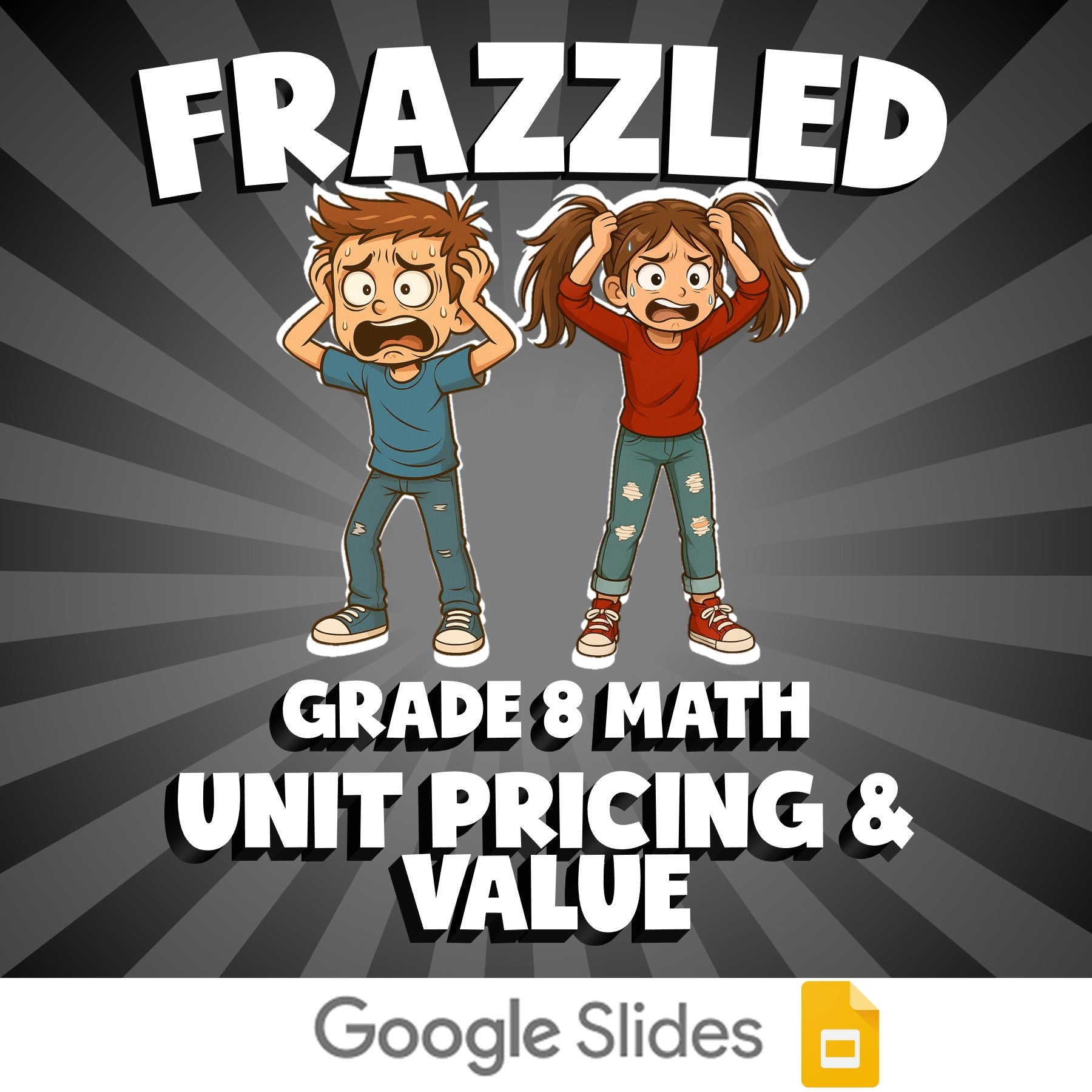 Unit Pricing & Value FRAZZLED Math Game - No Prep Grade 8 Review Activity