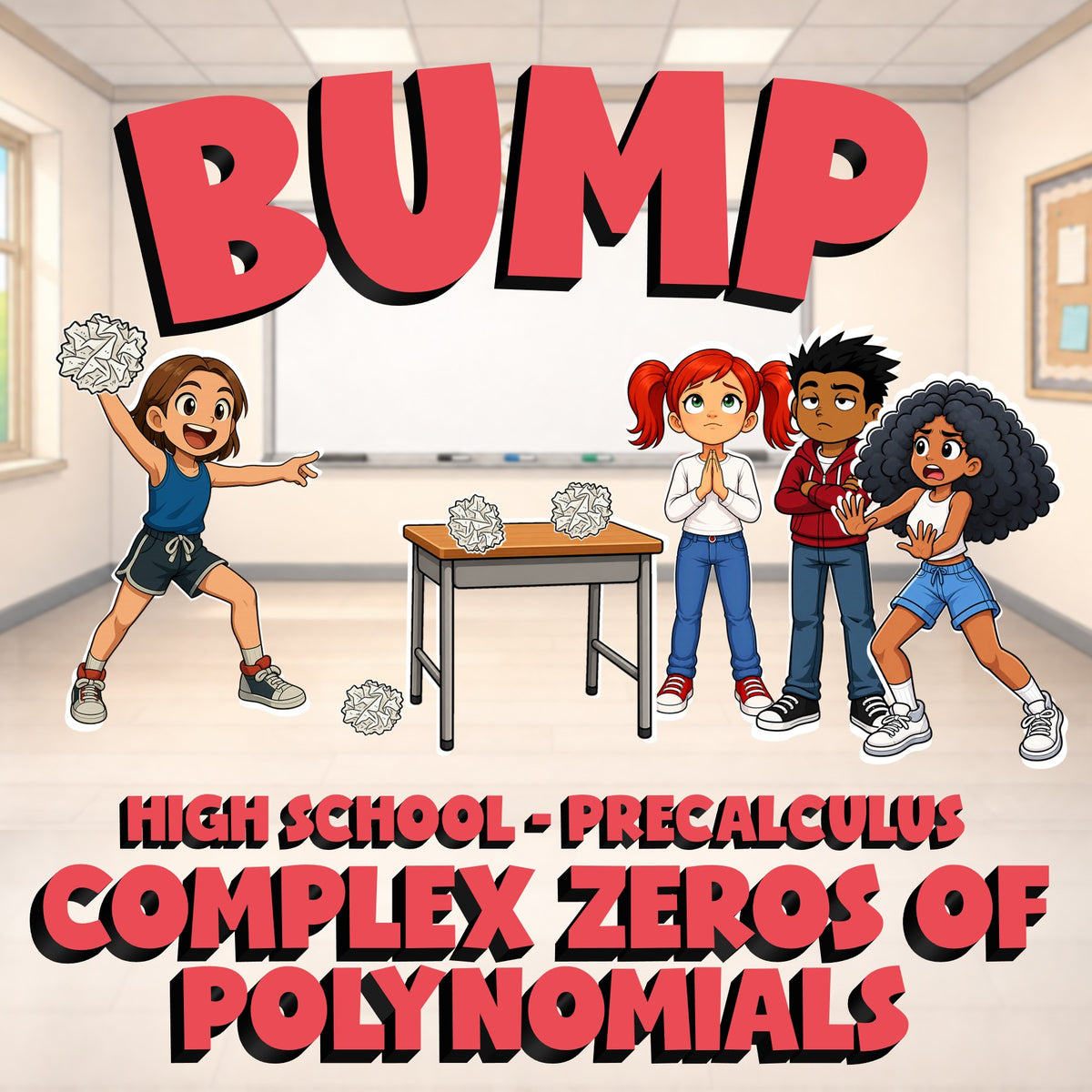 Complex Zeros of Polynomials BUMP Math Game - No Prep PreCalculus Review