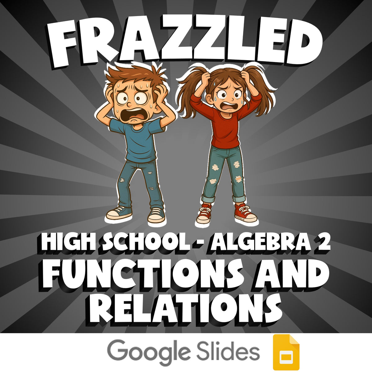 Functions and Relations FRAZZLED Math Game - No Prep Algebra 2 Review Activity