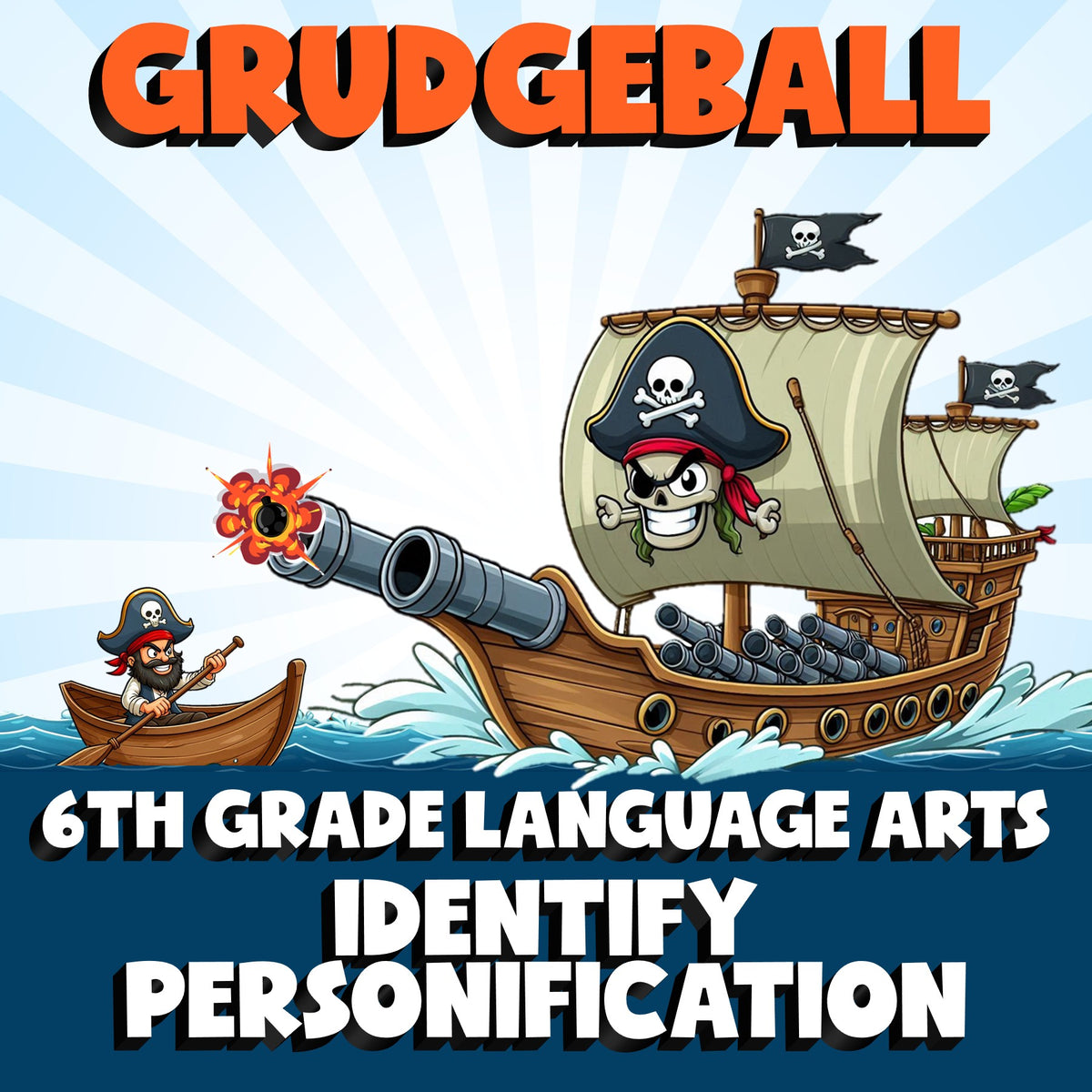 Identify Personification GRUDGEBALL ELA Game - No Prep Grade 6 Review Activity