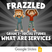 What Are Services FRAZZLED Socials Game - No Prep Grade 3 Review Activity