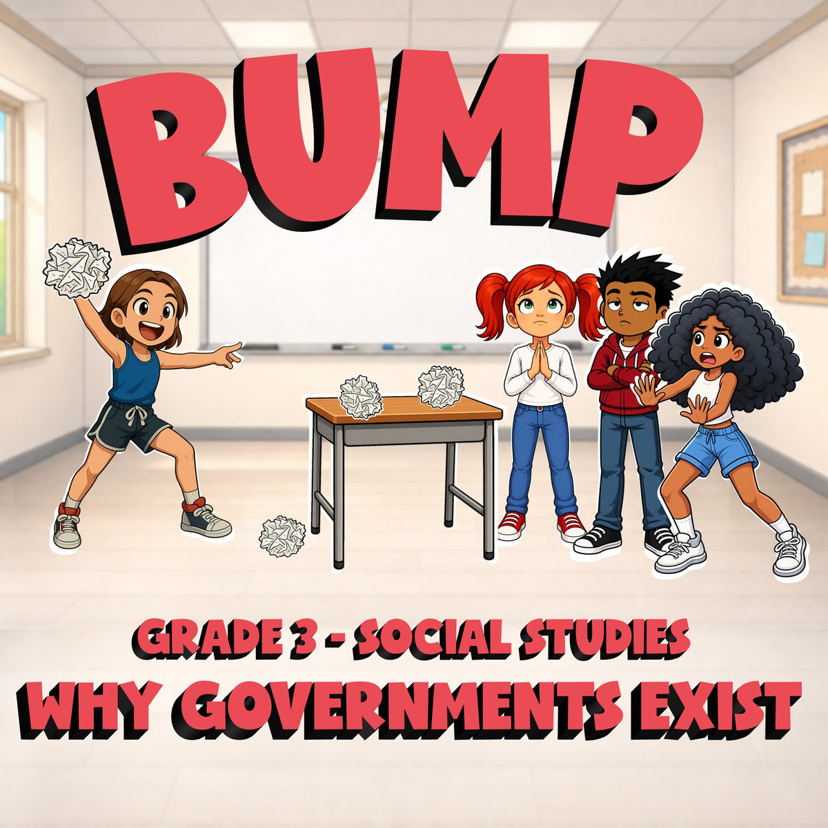 Why Governments Exist BUMP Socials Game - No Prep Grade 3 Review Activity