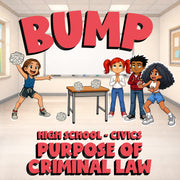 Purpose of Criminal Law BUMP Civics Game - No Prep Review Activity
