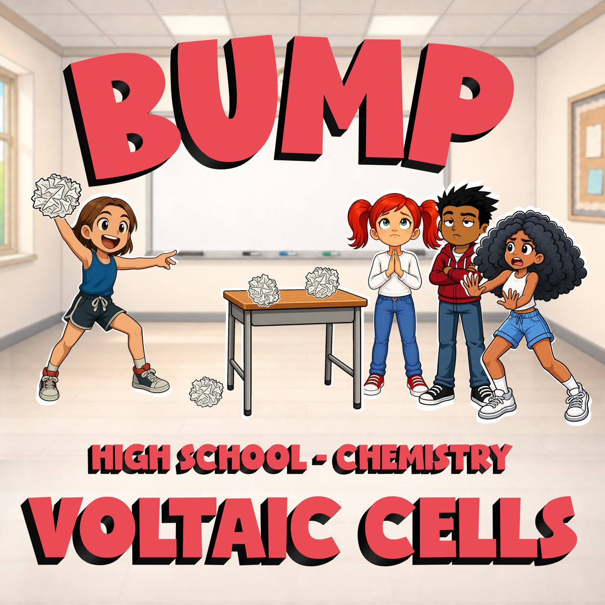Voltaic Cells BUMP Science Game - No Prep Chemistry Review Activity